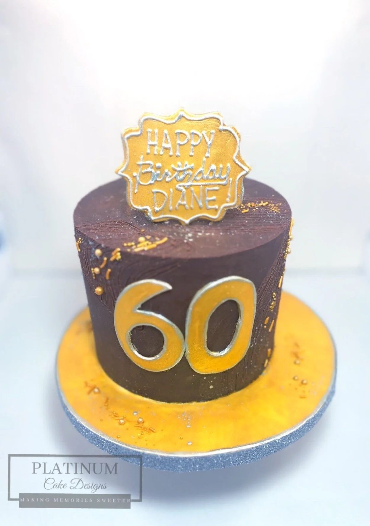 We created this 60th birthday cake for a client wanting to thank their coach for doing such a great job.  It was the perfect thank you for a BIG win!