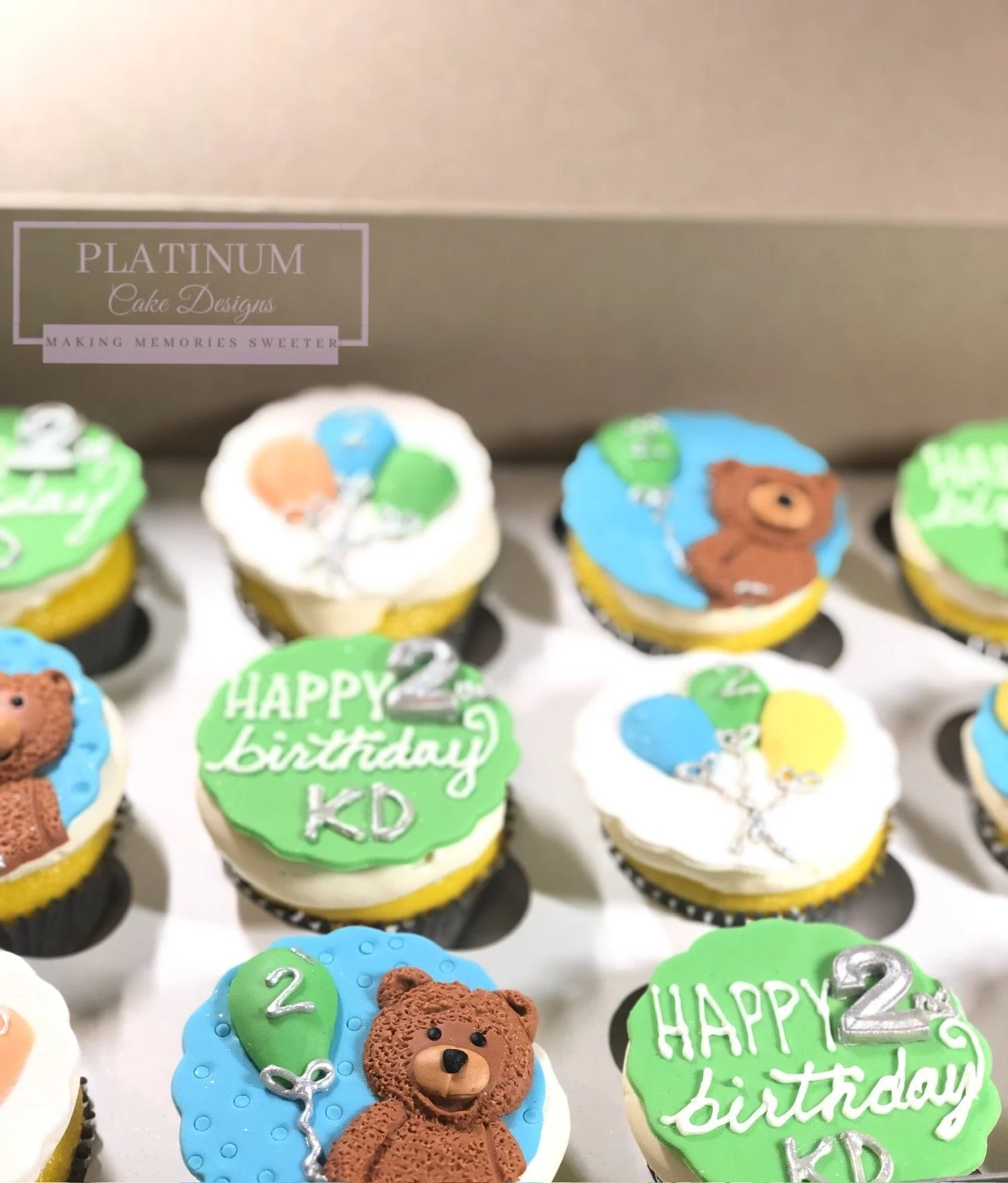 2nd birthday Bear and Balloon Cupcakes onsite.JPG