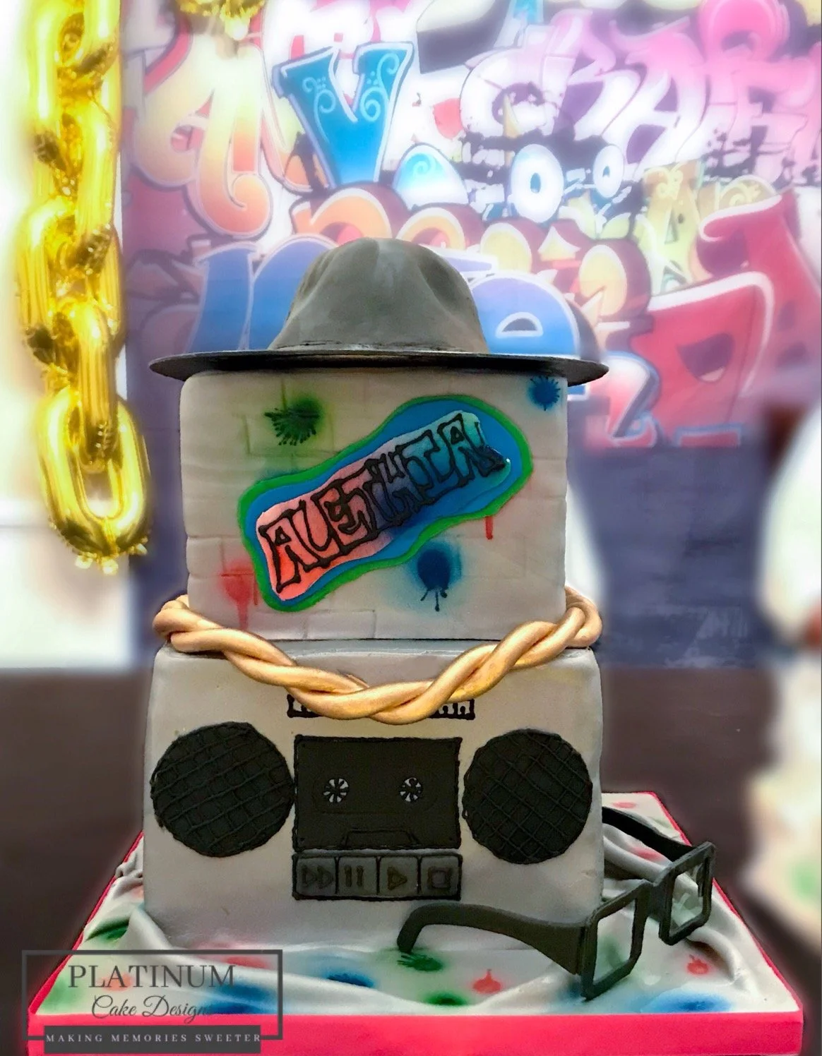 80s and 90s Hip Hop Cake front.JPG