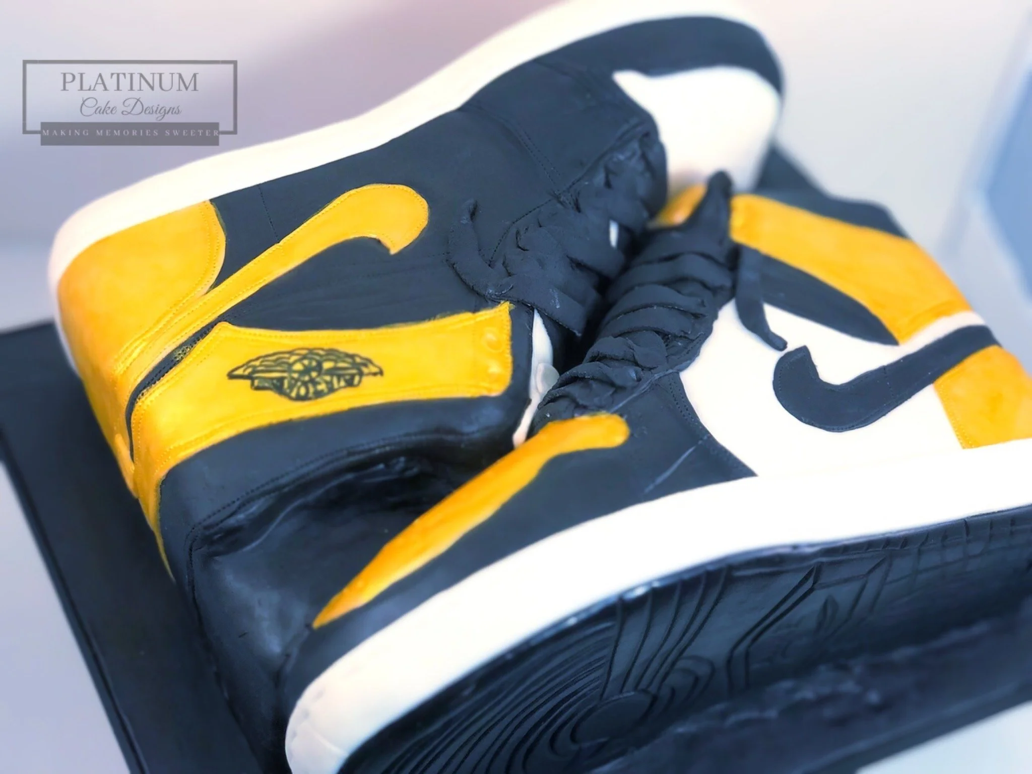 Nike Air Max Sneakers Sculpted 40th Birthday Cake Top.JPG