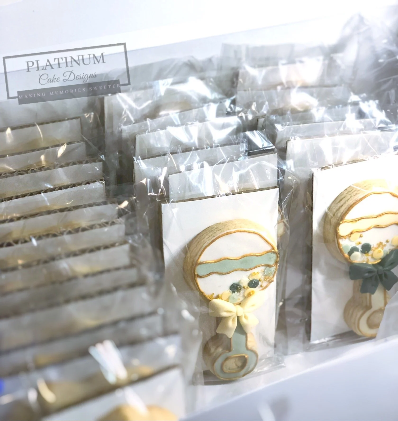 Pale yellow and green baby shower cookie set boxed.JPG