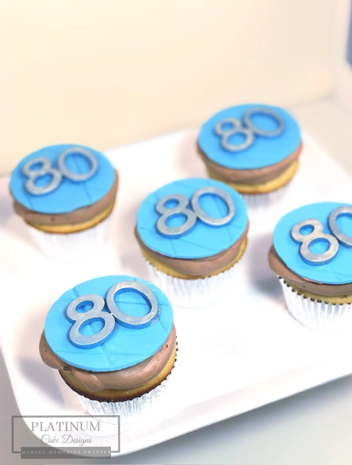 Coach like Pillow Quilted Purse 80th Birthday Cupcakes Side.JPG