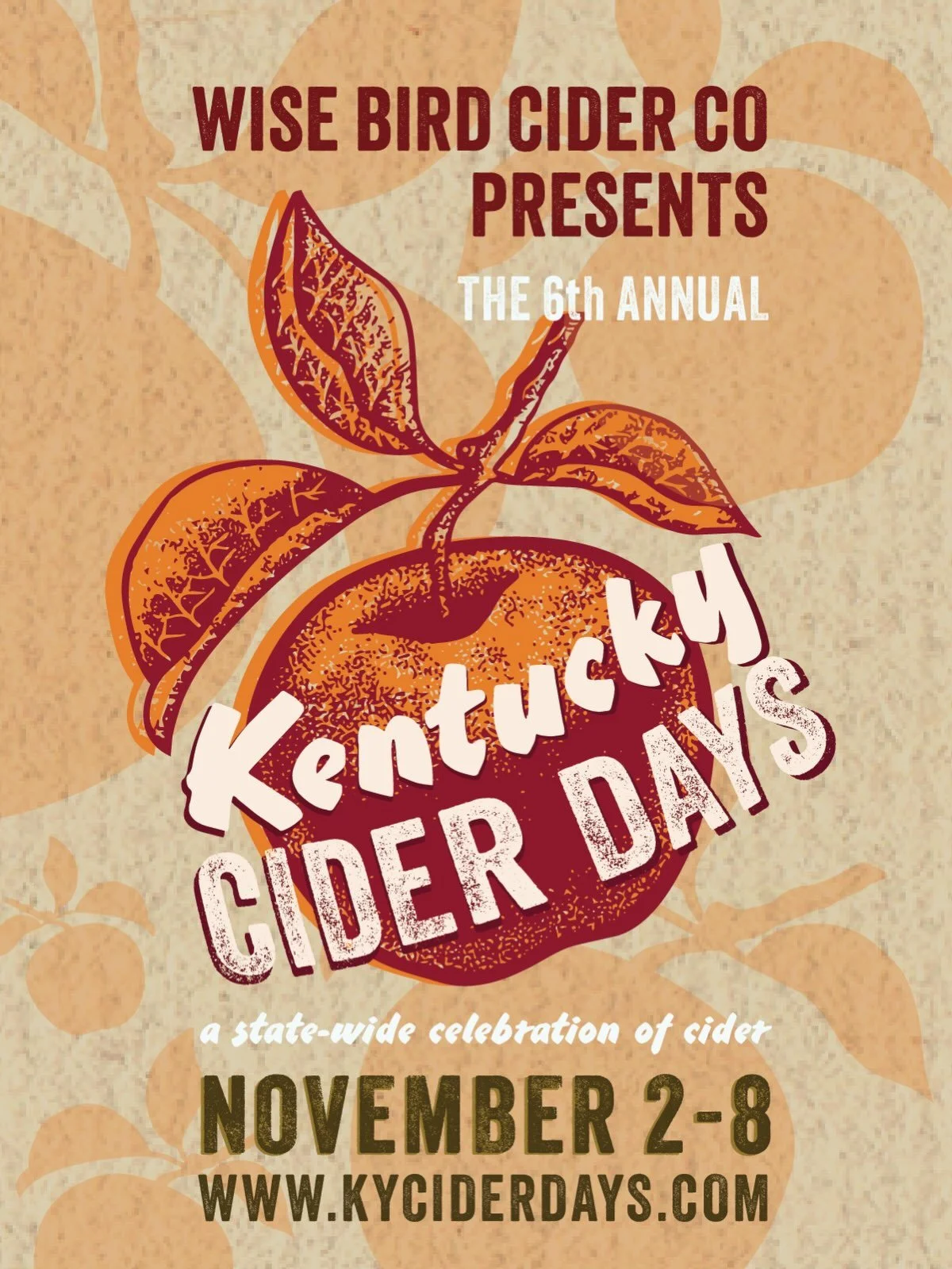 THIS IS YOUR OFFICIAL INVITE TO ALL THINGS KENTUCKY CIDER DAYS!!! 

November 2-8 we are going to celebrate world class cider, good food, community friends and a great time 🍎🍏 Pick one or all : just come hang out!