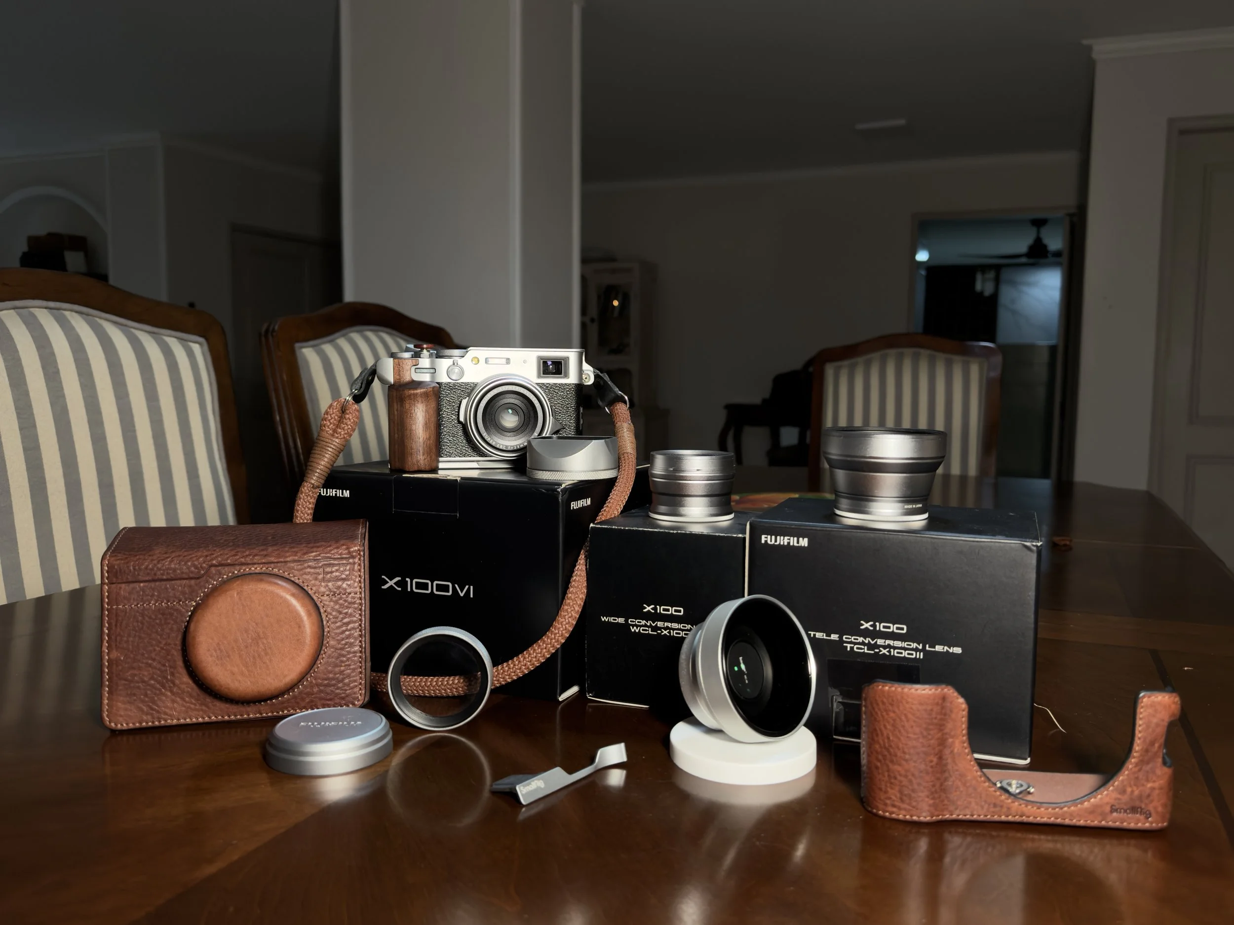 Fujifilm X100VI — combo completo “ready to shoot” (open box, 3.000 disparos) + WCL II + TCL II + accesorios