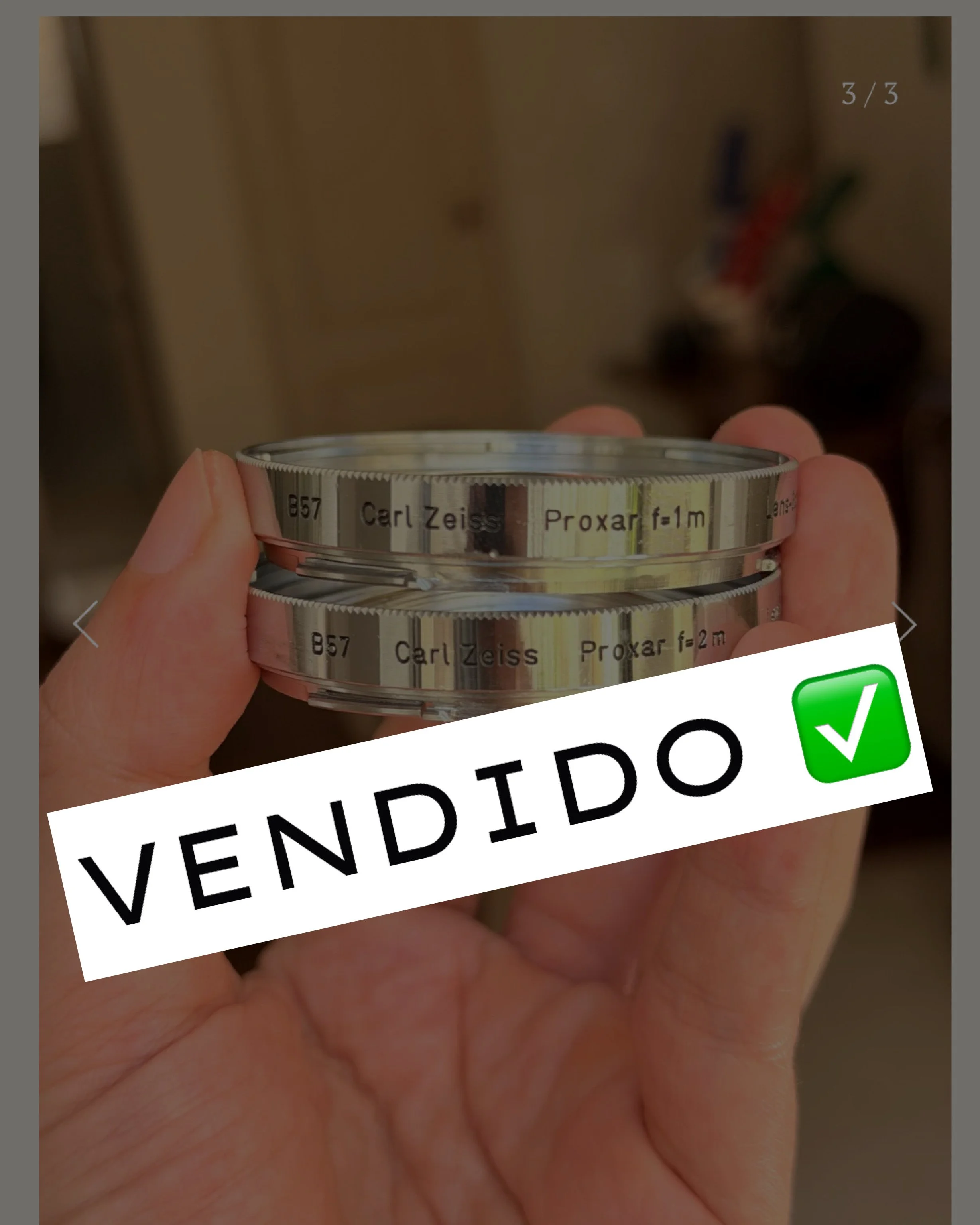 Carl Zeiss B57 Proxar f=2m y f=1m para lentes Hasselblad 500
