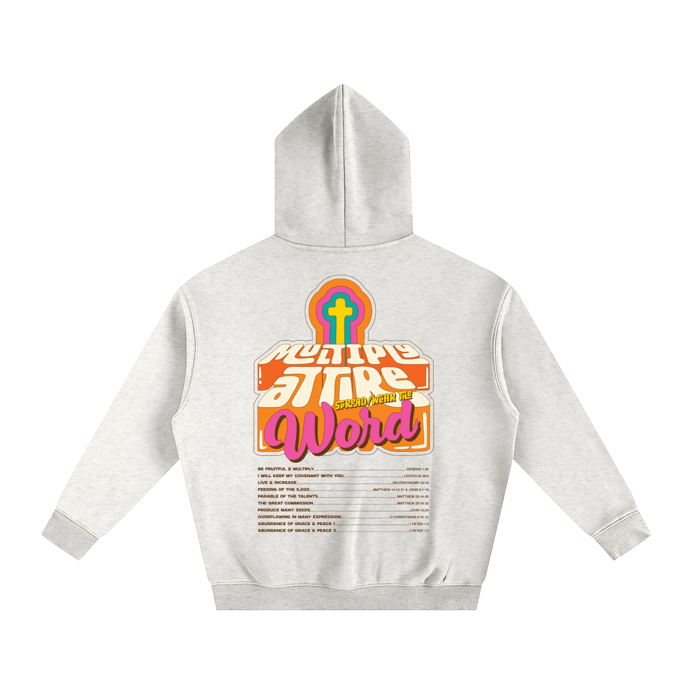 Oversize Fleece Hoodie - Retro Multiply Attire Light