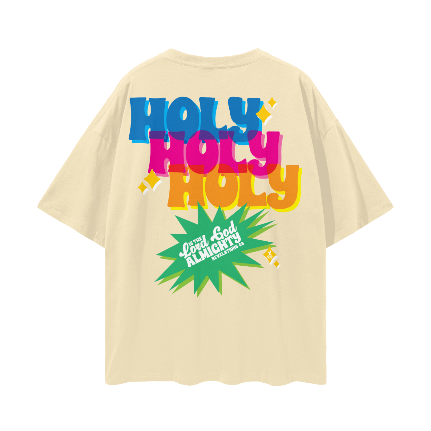 Streetwear Loose Drop Shoulder T-Shirt- Holy Holy Holy