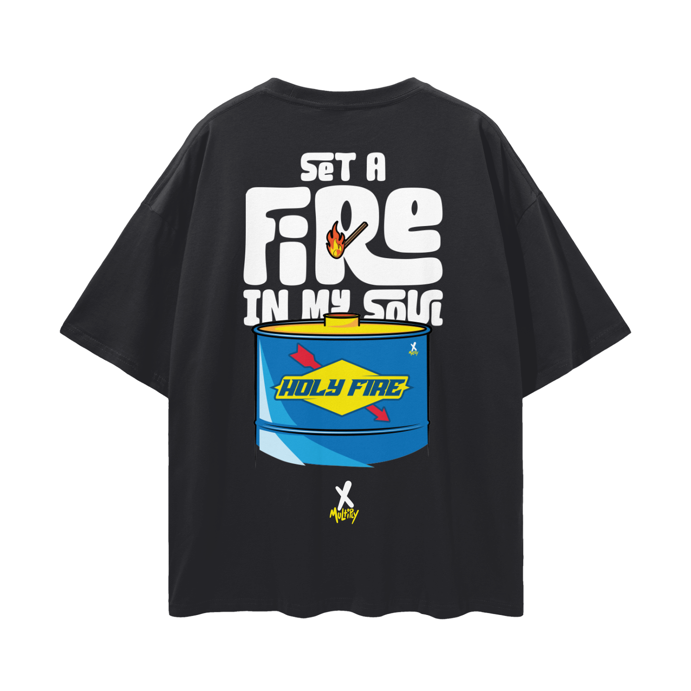 Streetwear Loose Drop Shoulder T-Shirt - Holy Fire
