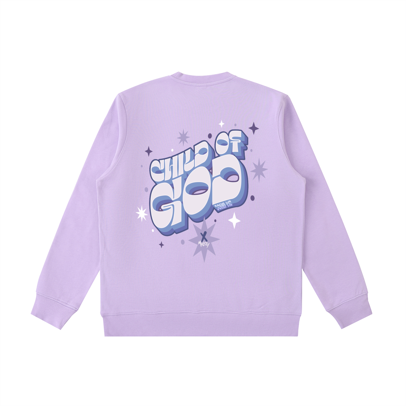 Purple Essential Heavyweight Crewneck  Sweatshirt - Child of God