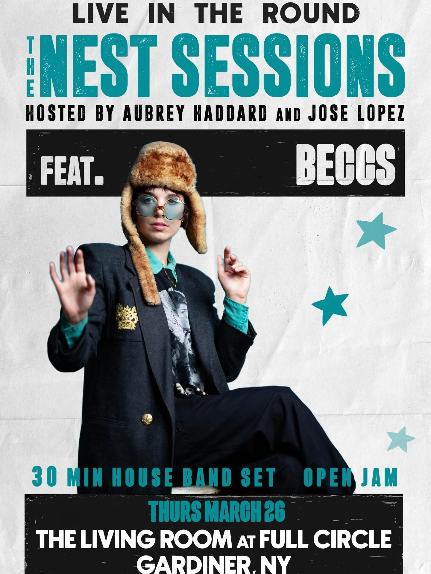 FEATURED ARTIST ANNOUNCEMENT: @beccsmusic !!! March 26 at @fullcirclegardiner 🌊 don&rsquo;t miss this one!! 

house band set features 90s rock bangers. @joselopezthe2nd @aub.had @ben_zwerin @sean_morrison_music @bramkincheloe 🎵