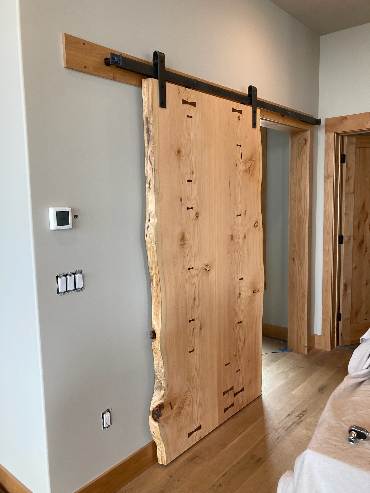 Custom live edge Ash with walnut bowtie inlays - Livingston, Montana