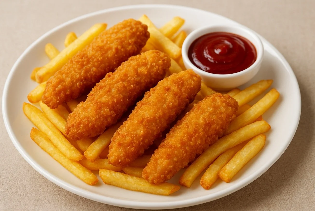 Chicken Fingers and Fries ( 4 pieces)