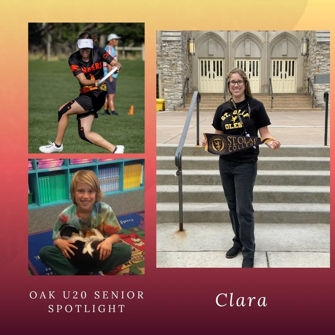 Clara Skinner returns to OAK for her second year with Embers. She started playing frisbee in eighth grade and, in addition to Embers, has played for Davis Spokes, Sac Lunch, OAK Frost, and El Cerrito High School&rsquo;s EC GO. Outside of ultimate, Cl