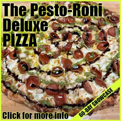 The Pesto-Roni Deluxe Pizza