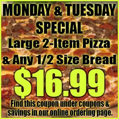 Bongiorno's Pizza Monday & Tuesday Special
