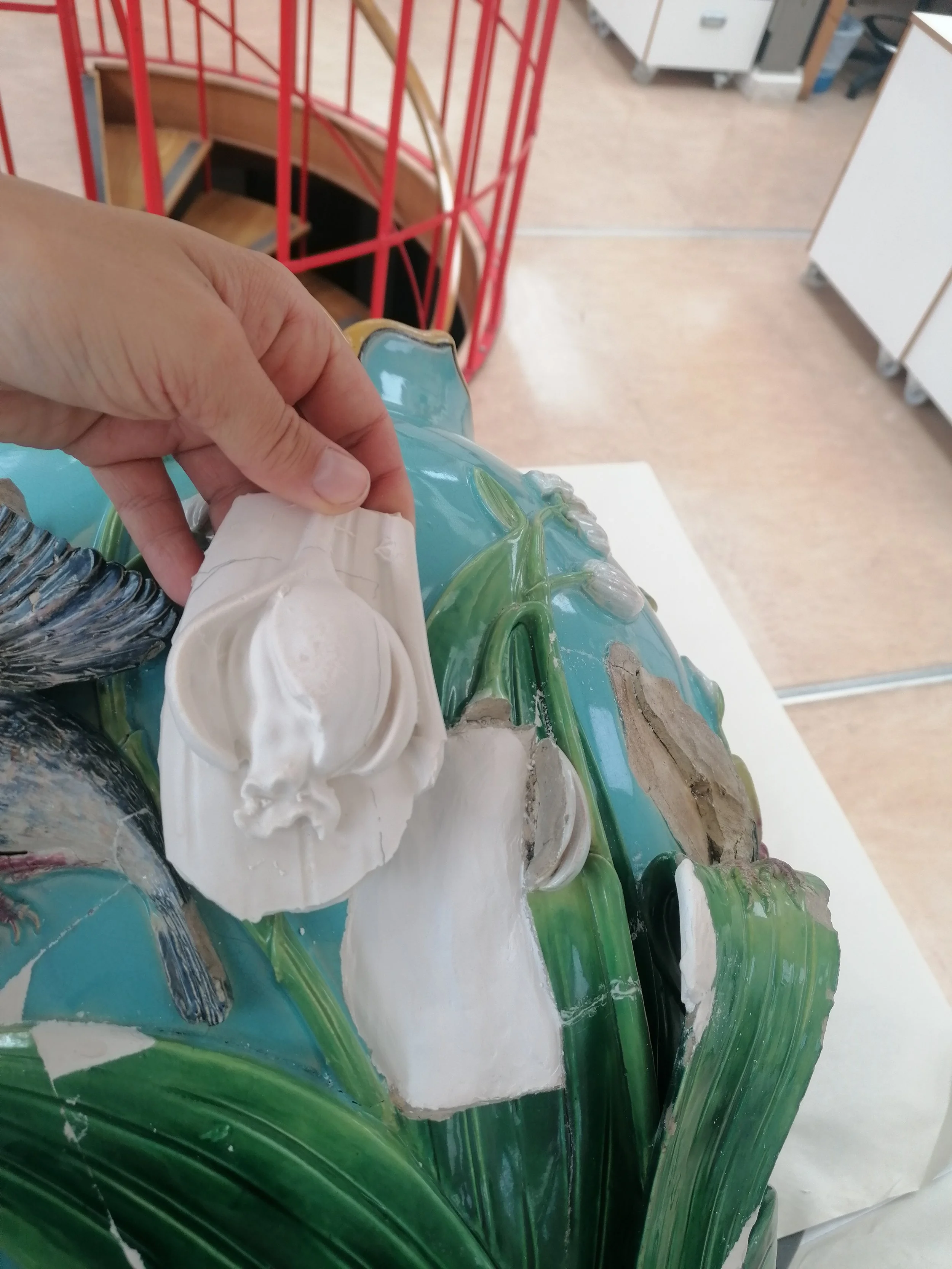 This project included substantial mold-taking to reproduce the many areas of loss.