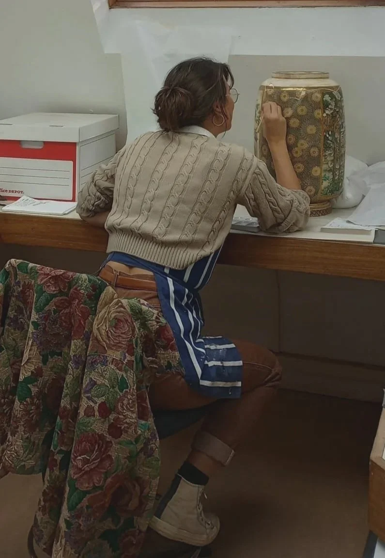 Working on the retouching.