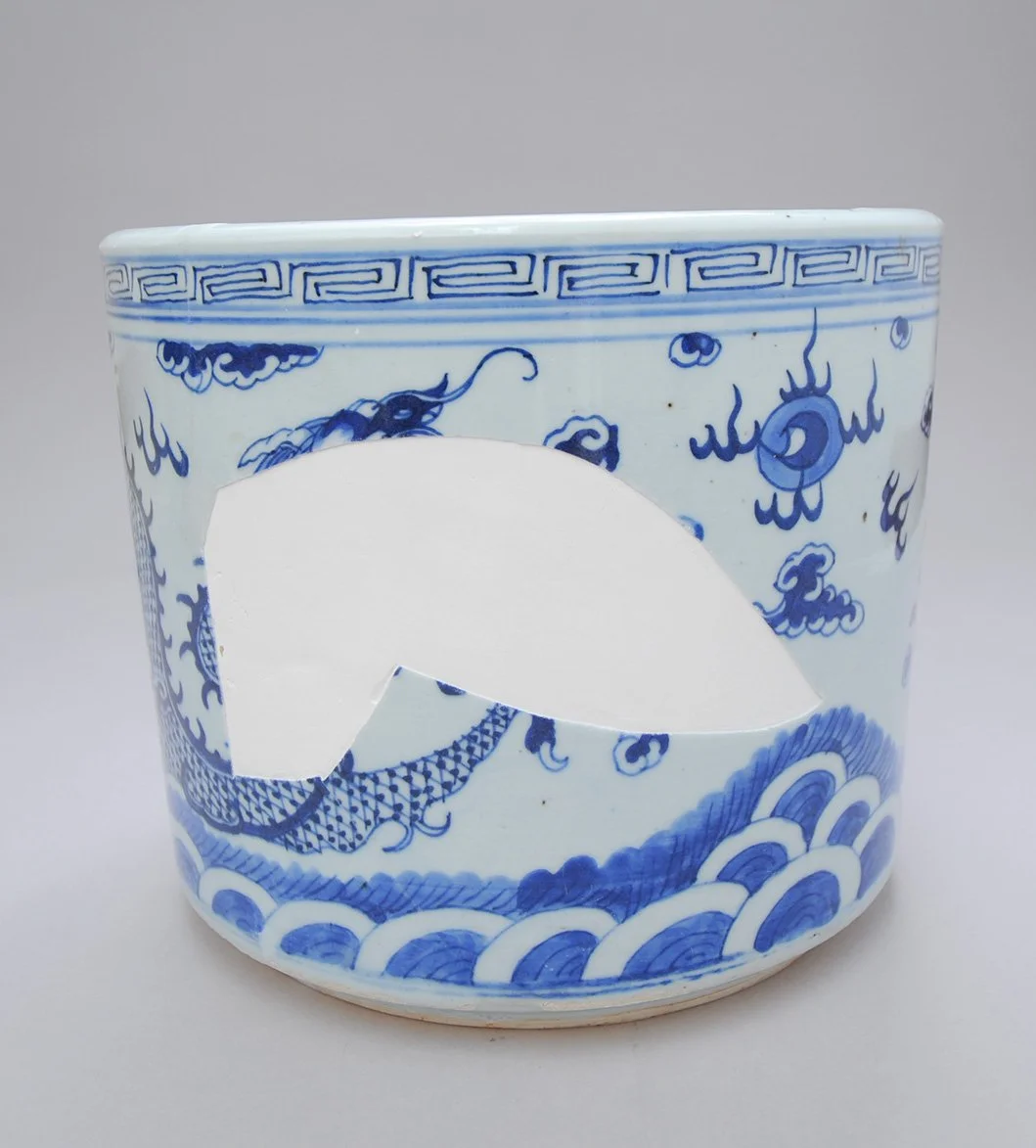 Dragon pot after bonding and filling, 1