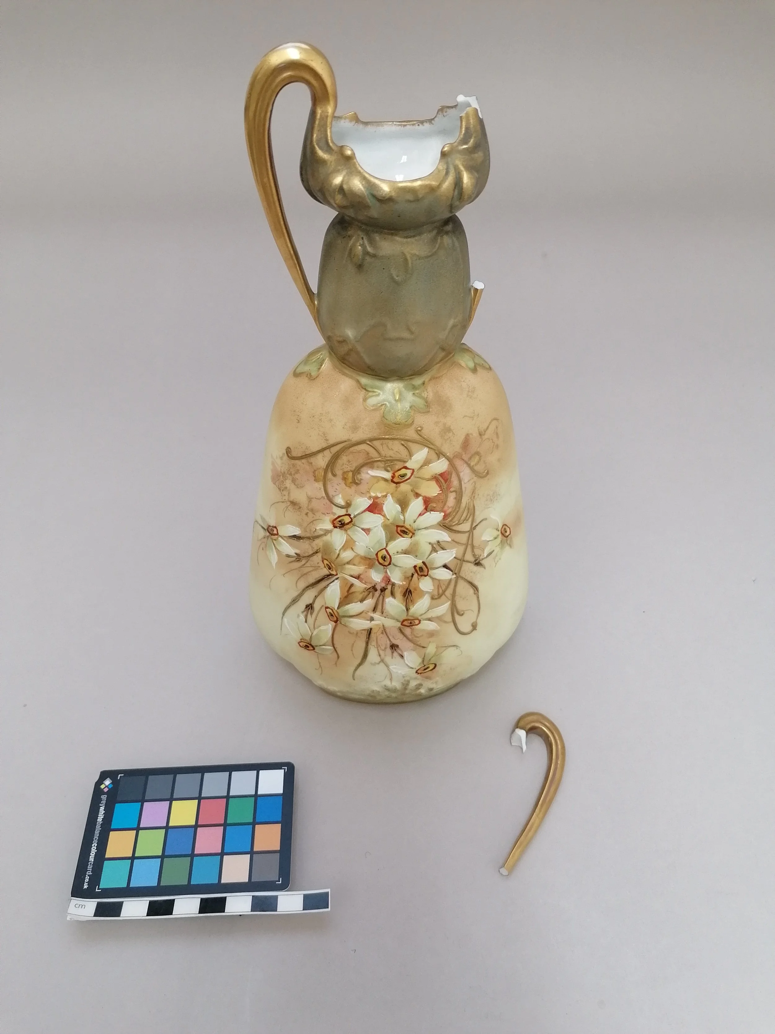 Lazarus Straus & Sons porcelain vase, before treatment 1