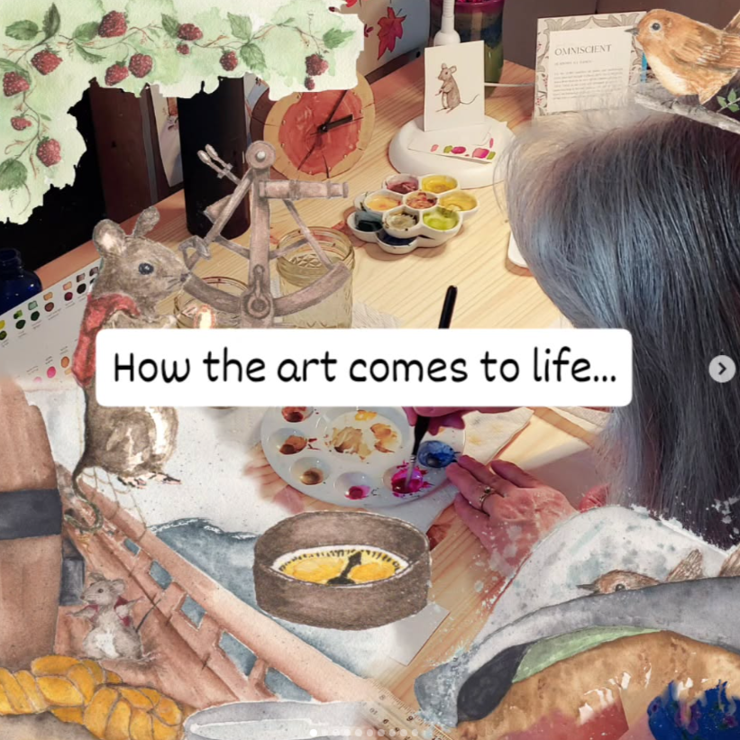 Alderwick Artist creating the hand illustrated history curriculum letters