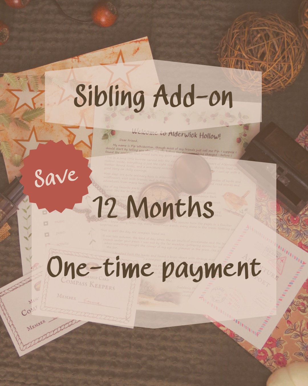 12 Month Sibling Add-on (One-time Payment)