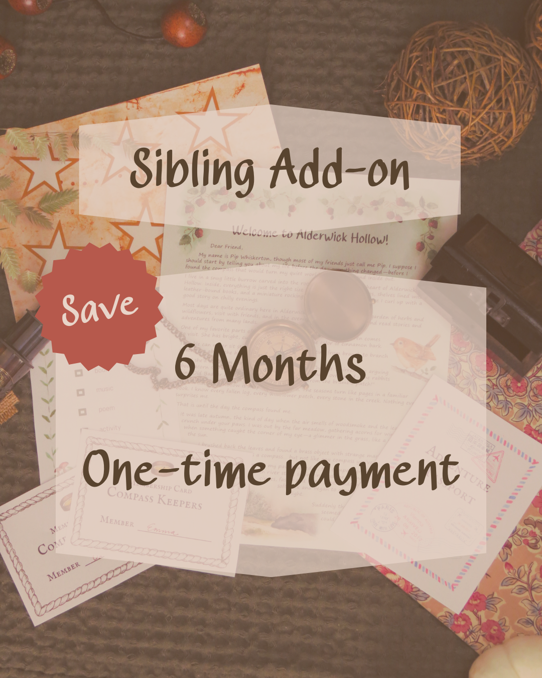 6 Month Sibling Add-on (One-time Payment)