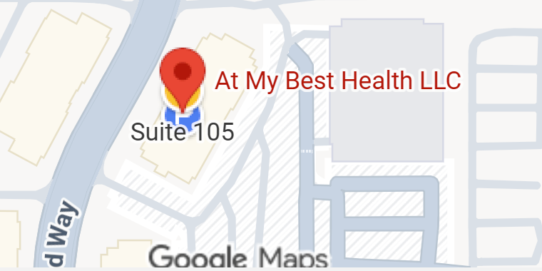 Map showing At My Best Health, Suite 105, in Phoenix