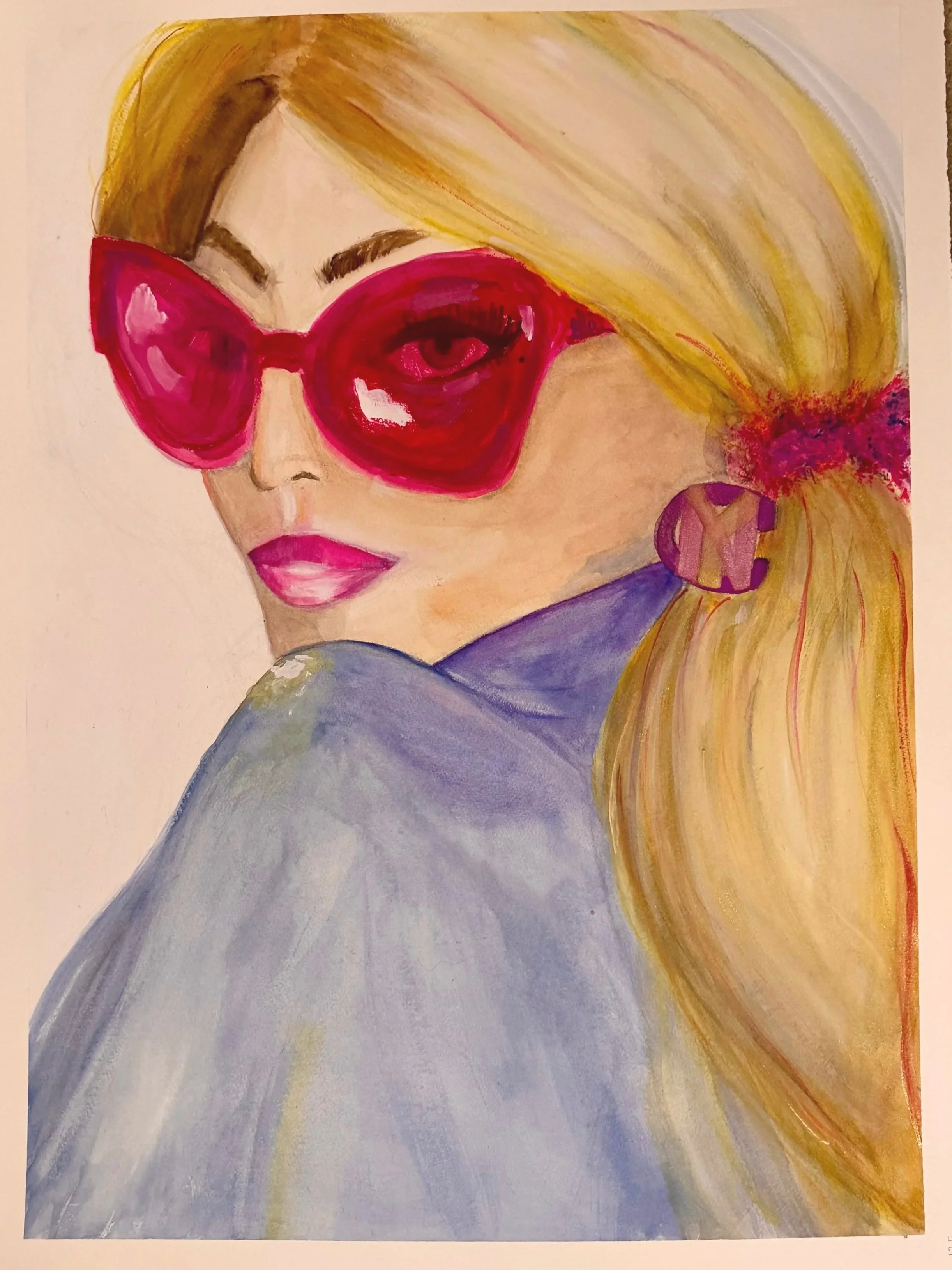 "I get what I want; I want what I see."
Watercolor on 300lb cotton paper (raw edges)
20x34
