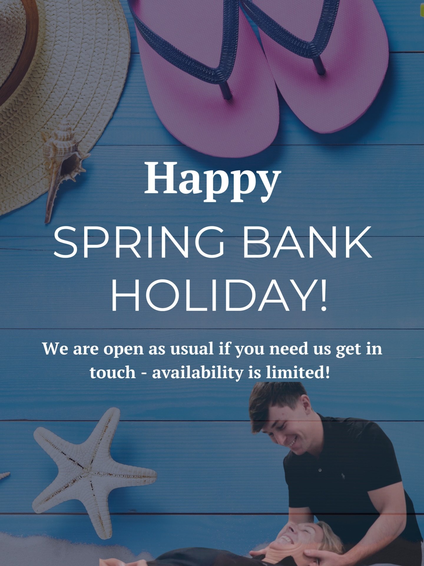 Happy bank holiday weekend 🌞 Enjoy the sunshine!
We&rsquo;re open as usual if you need us - please feel free to get in touch. Availability is limited, so we recommend booking ahead to secure your appointment.
Have a great weekend and make the most o