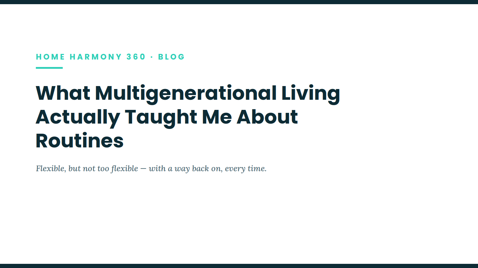 What Multigenerational Living Actually Taught Me About Routines 💛