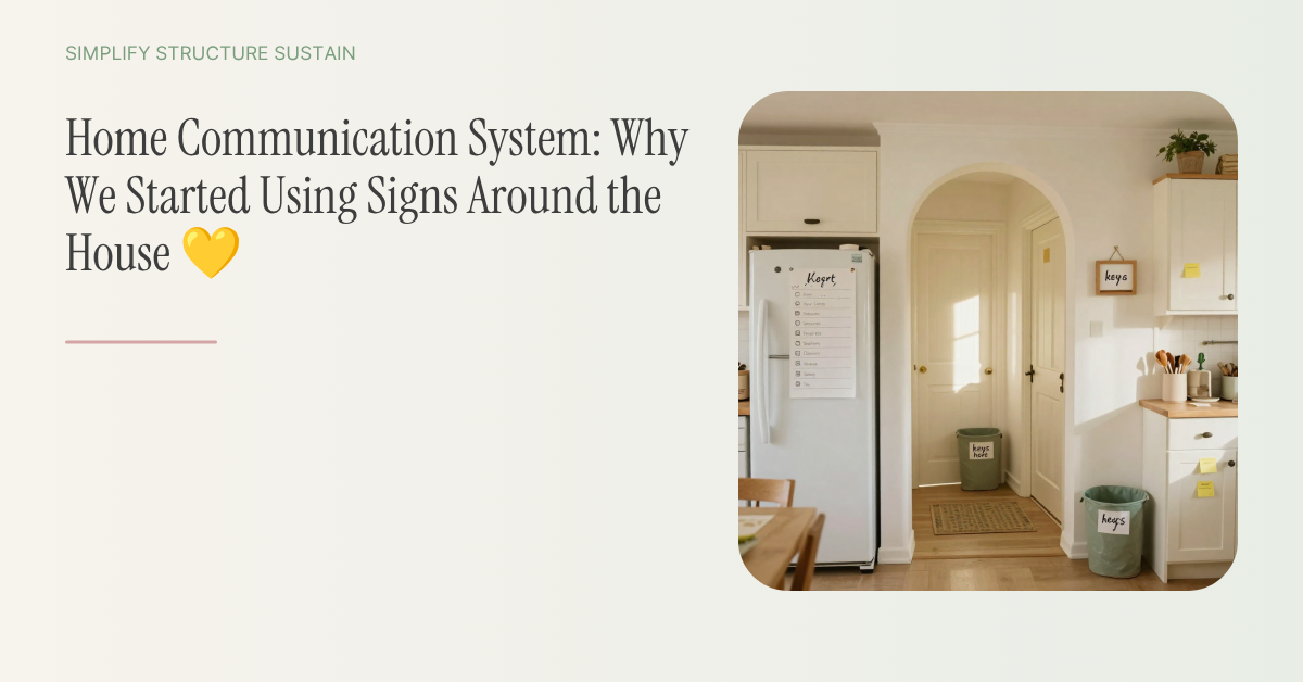 Home Communication System: Why We Started Using Signs Around the House