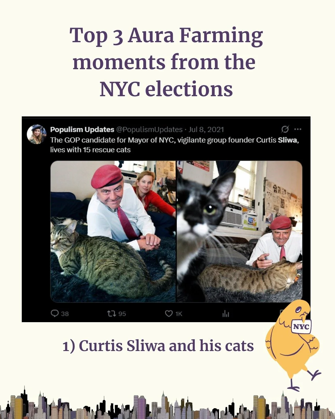 The NYC elections are approaching!

So here are the top 3 aura farming moments from our candidates🔥

Don&rsquo;t forget to download the app using the link in bio &amp; share your results with your friends!

#curtissliwa #curtissliwaformayor #andrewc