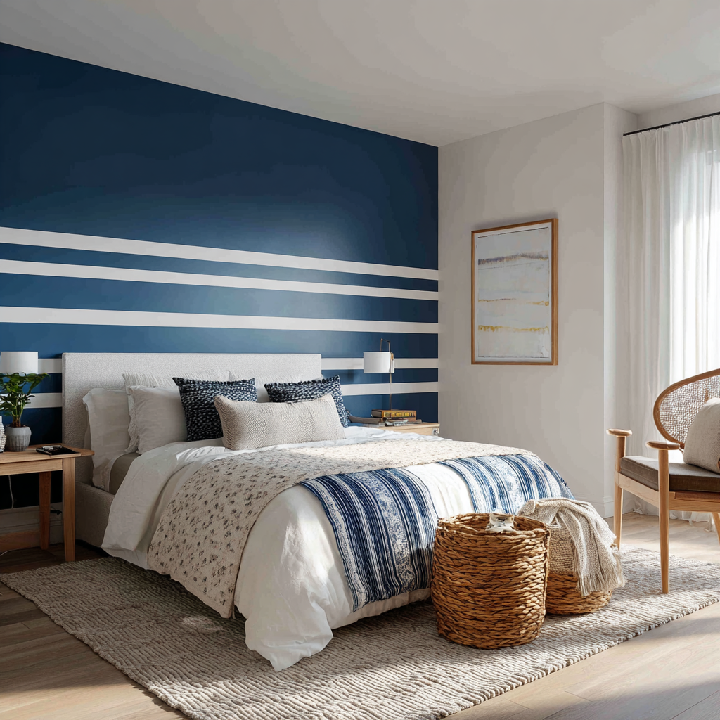 Navy & White Horizontal Stripes