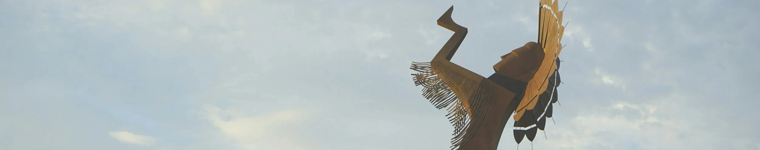 A image of the Keeper of the Plains in Wichita Kansas