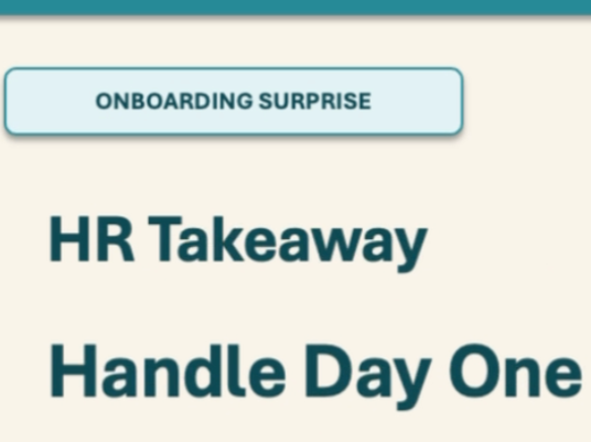 Onboarding Surprise: When a New Hire Needs an Accommodation on Day One