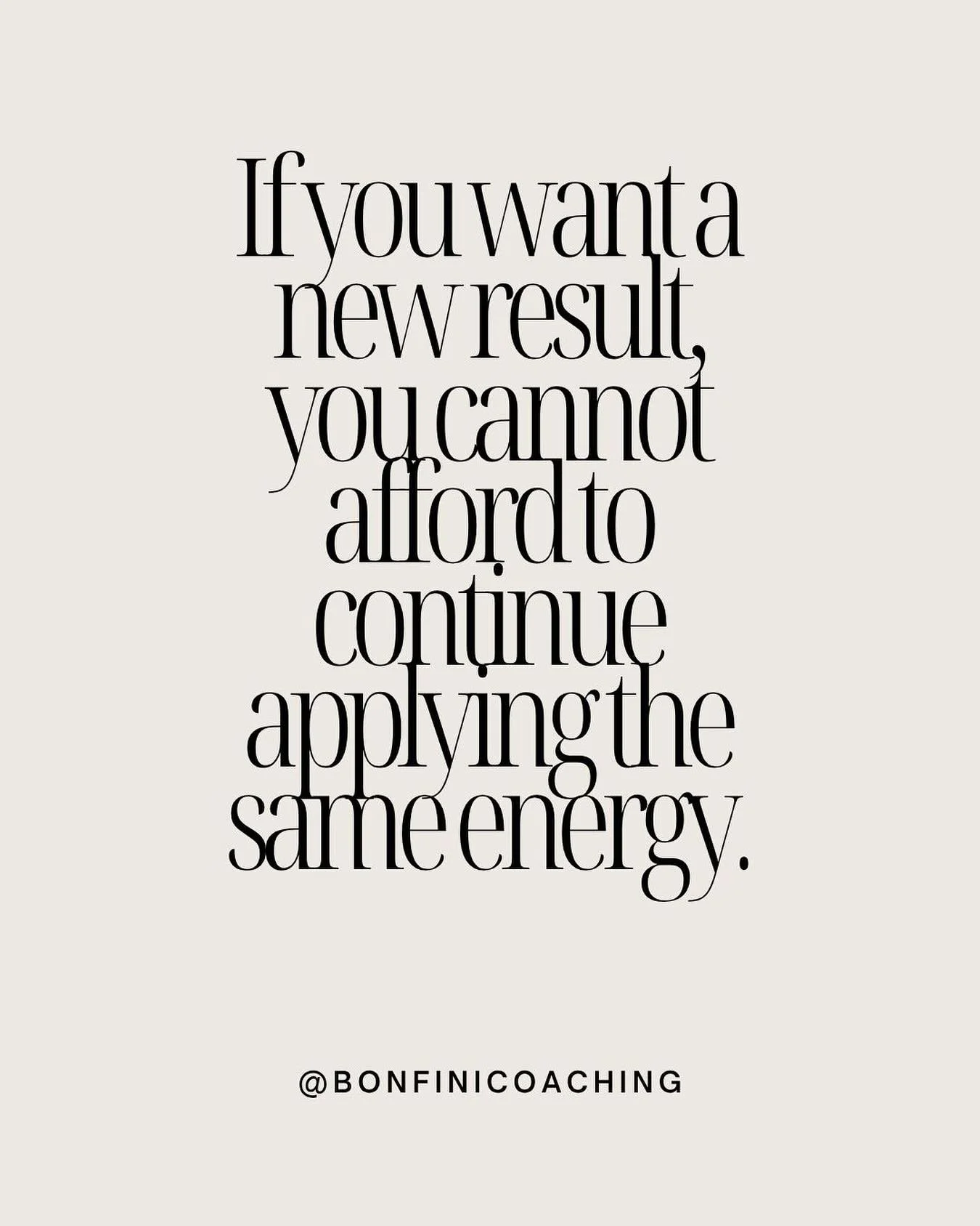 If you want a new result, you cannot afford to continue applying the same energy. New Substack - Link in bio ⬆️

 #StopAssuming #NewEnergy #BreakTheCycle #PowerOfThePause #RelationshipHacks #ClarityCoach #IntentionalAction #BonfiniCoaching