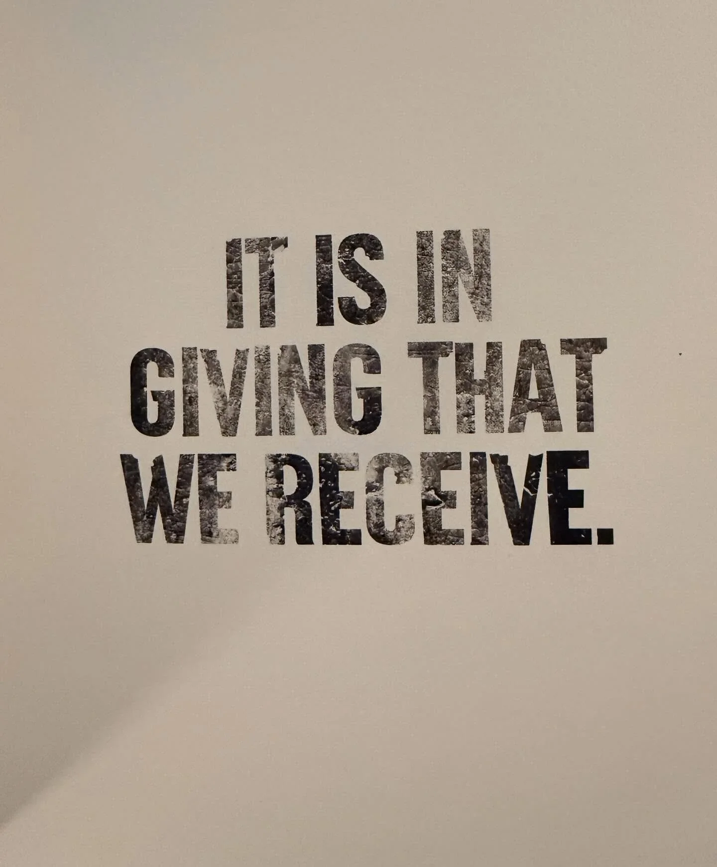 It is in the giving that we receive - Mother Teresa. Beautiful reminder in a book given to me by @antoinettes_a_list 💕 check out my Substack this week around this topic. Link in bio 🔗 

#intentionalliving #mindsetshift #careercoach