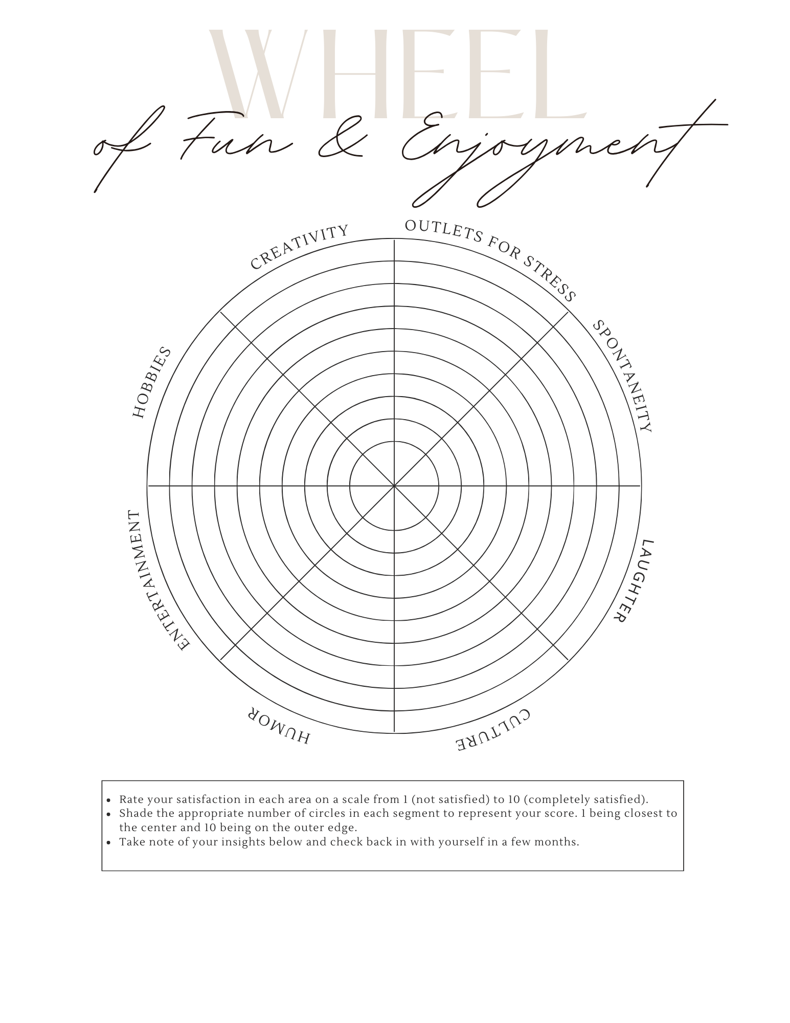 Wheel of Fun &amp; Enjoyment