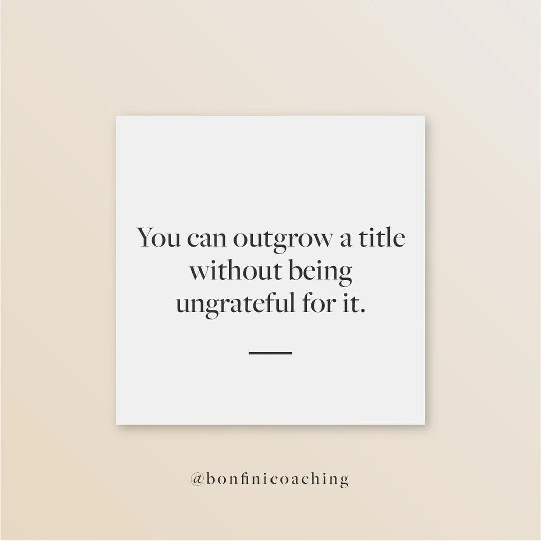 𝗘𝘃𝗲𝗻 𝗶𝗳 𝘆𝗼𝘂𝗿 𝗰𝘂𝗿𝗿𝗲𝗻𝘁 𝗿𝗼𝗹𝗲 𝗼𝗻𝗰𝗲 𝗳𝗲𝗹𝘁 𝗹𝗶𝗸𝗲 &ldquo;𝘁𝗵𝗲 𝗱𝗿𝗲𝗮𝗺,&rdquo; 𝘆𝗼𝘂 𝗰𝗮𝗻 𝗼𝘂𝘁𝗴𝗿𝗼𝘄 𝗮 𝘁𝗶𝘁𝗹𝗲 𝘄𝗶𝘁𝗵𝗼𝘂𝘁 𝗯𝗲𝗶𝗻𝗴 𝘂𝗻𝗴𝗿𝗮𝘁𝗲𝗳𝘂𝗹.

What if wanting more doesn&rsquo;t mean something i
