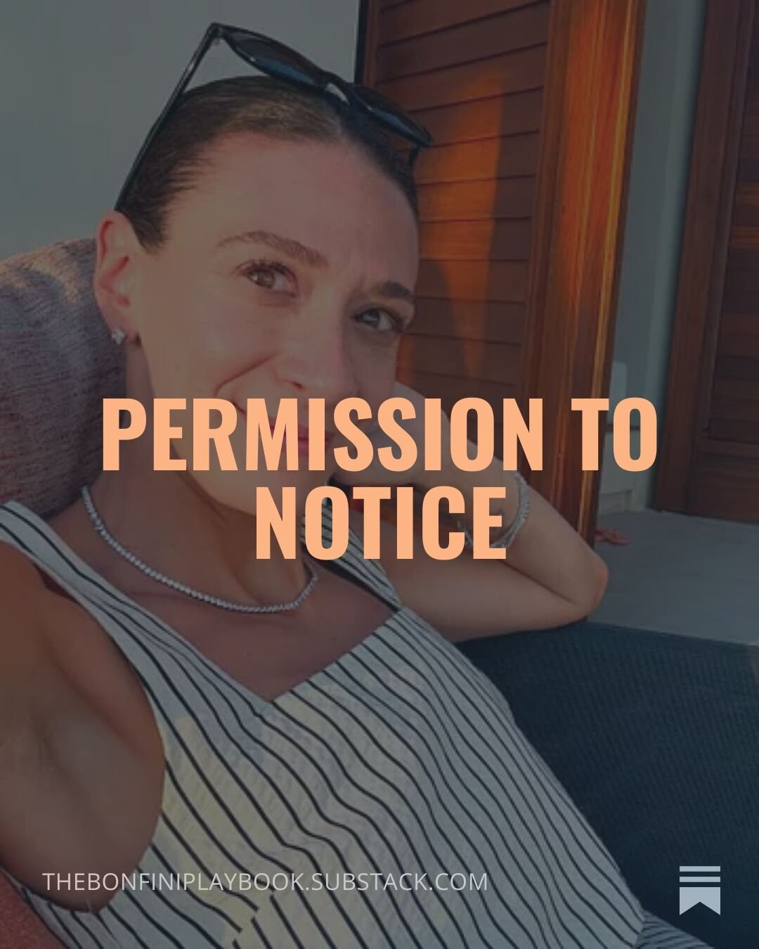 Week 1 of 10. And the assignment is simpler than you think.

Not a bold move. Not a big decision. No 20-step plan.

Just noticing where you've been waiting for someone to say it's okay.

The first permission slip for the summer is live. 

Link in bio