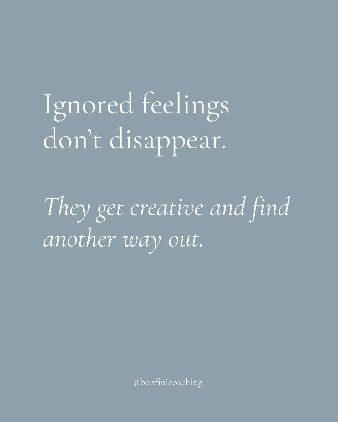 The stiff neck.The random irritability. Snapping at someone when it was never really about them. 

That's partly a feeling that didn't get felt, finding another way out.

Most of us were never taught to feel our feelings. We were taught to manage the