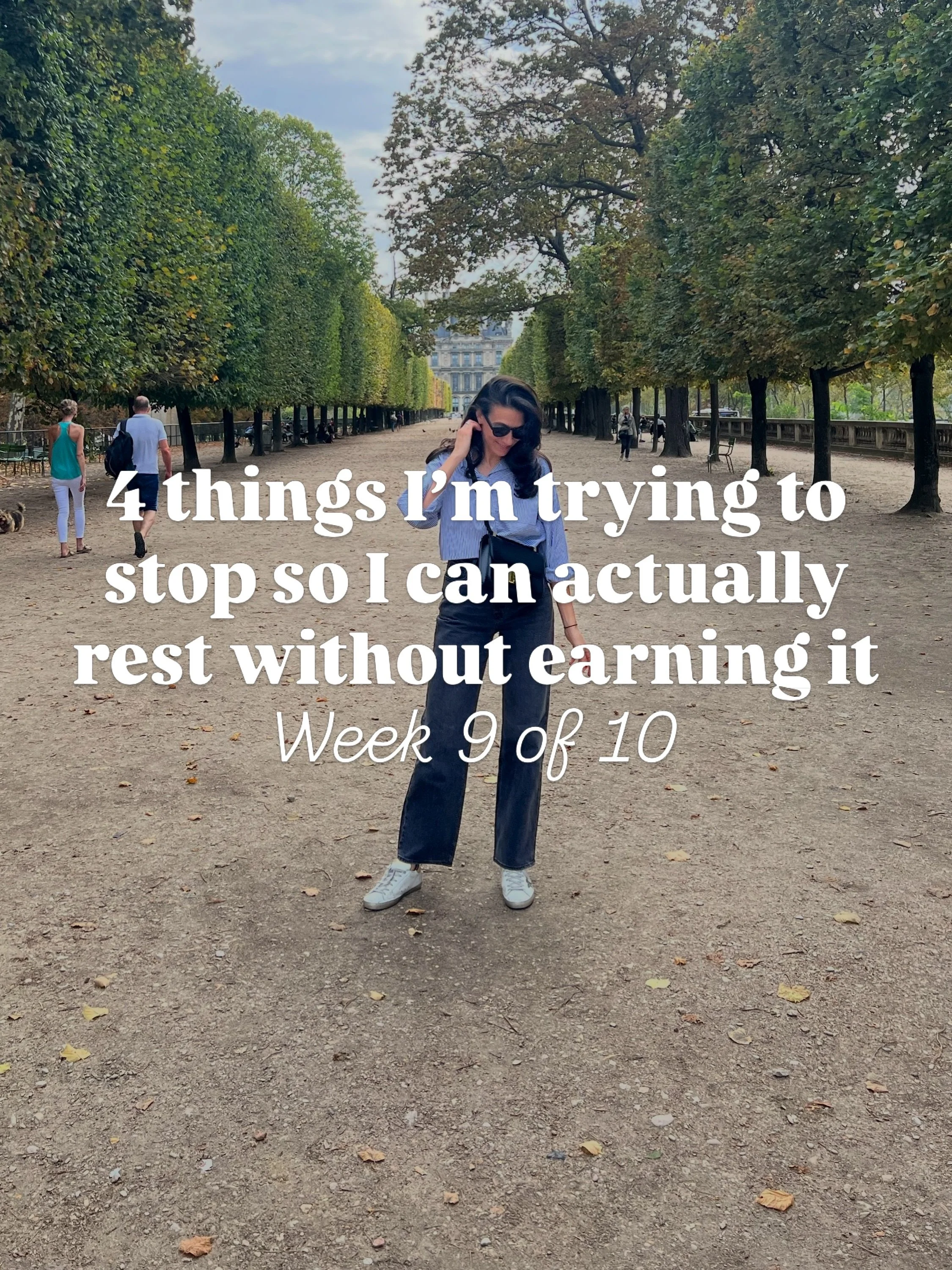 4 things I&rsquo;m trying to stop so I can actually rest without earning it.

For a long time I thought rest was my hobbies.
Sourdough. Knitting. A real book.

They&rsquo;re not rest. They&rsquo;re what fits when I actually have time.

Real rest is h