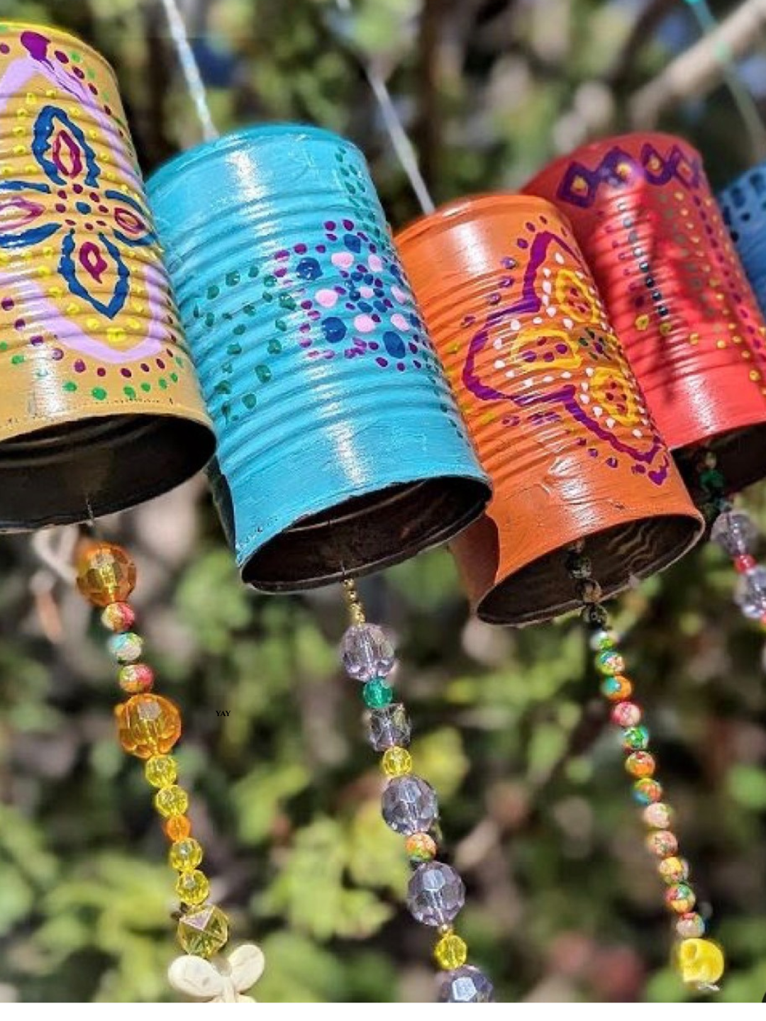 Family - Springtime tin wind chimes