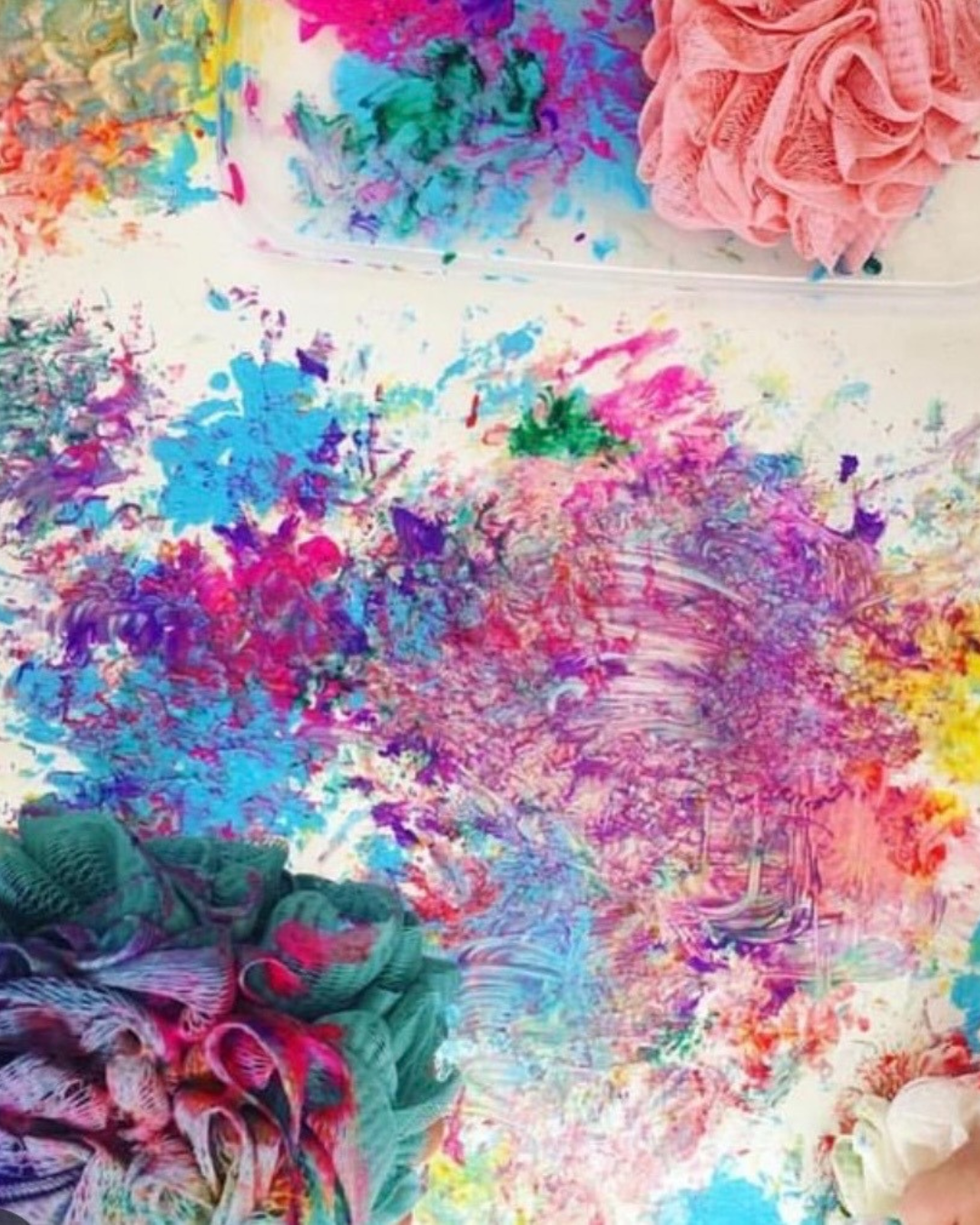 Toddler - Loofah Art