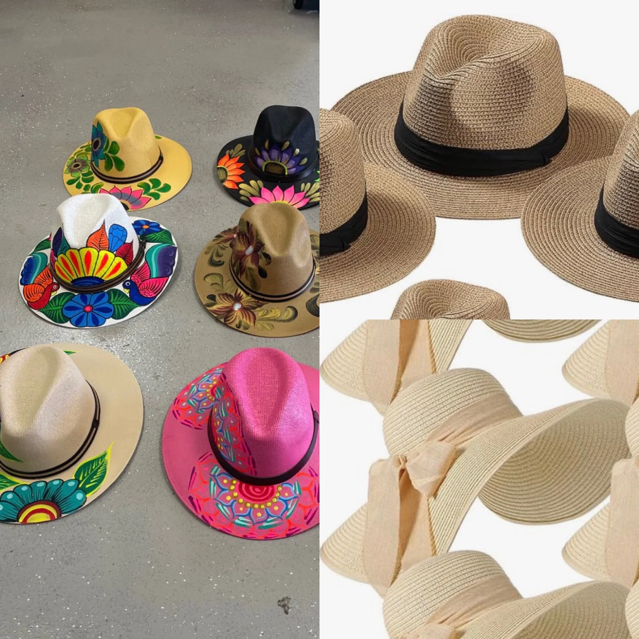 Hand painted Rancher or Floppy sun hats