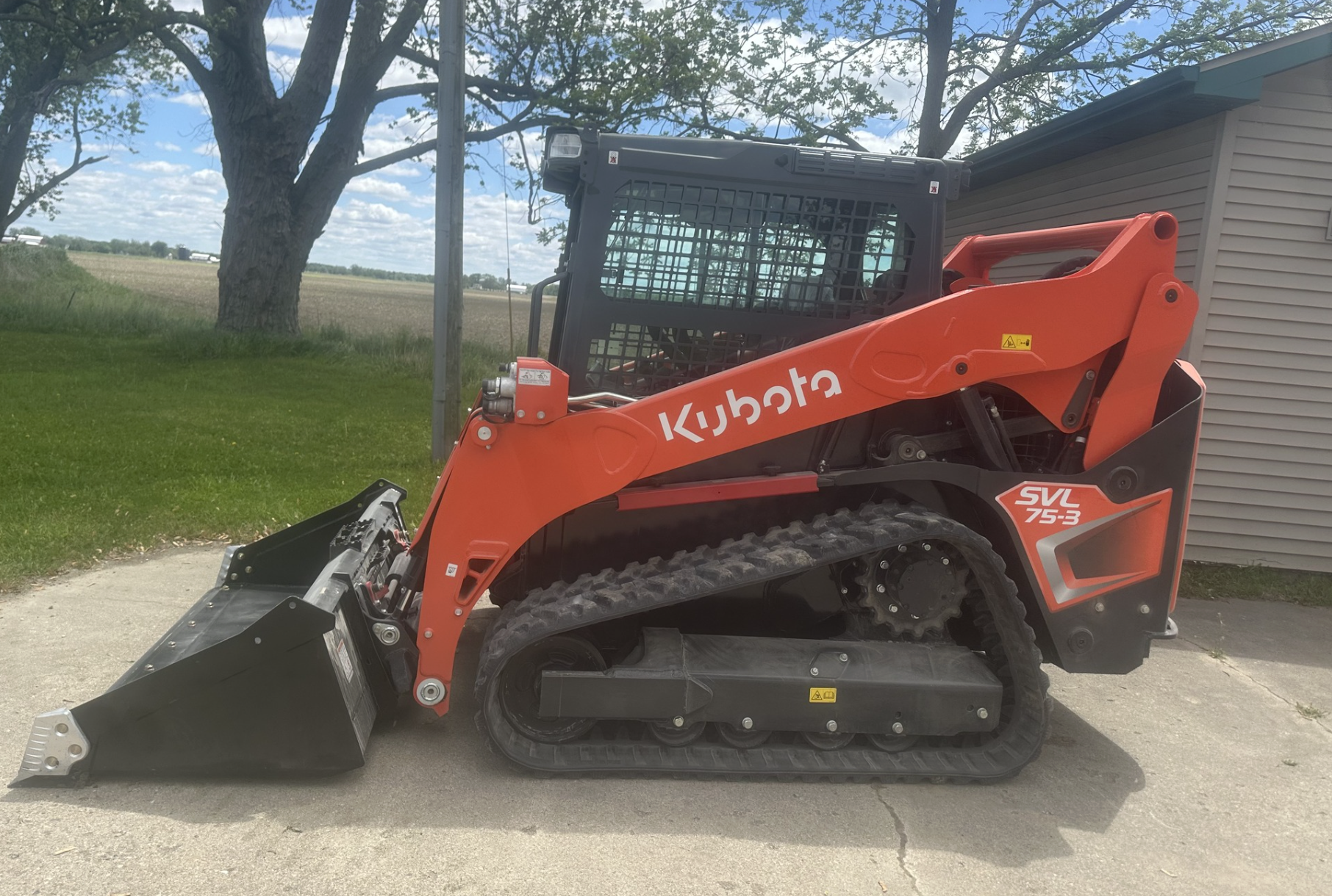 Kubota compact track loader ready for an excavation project in Port Huron, Michigan.