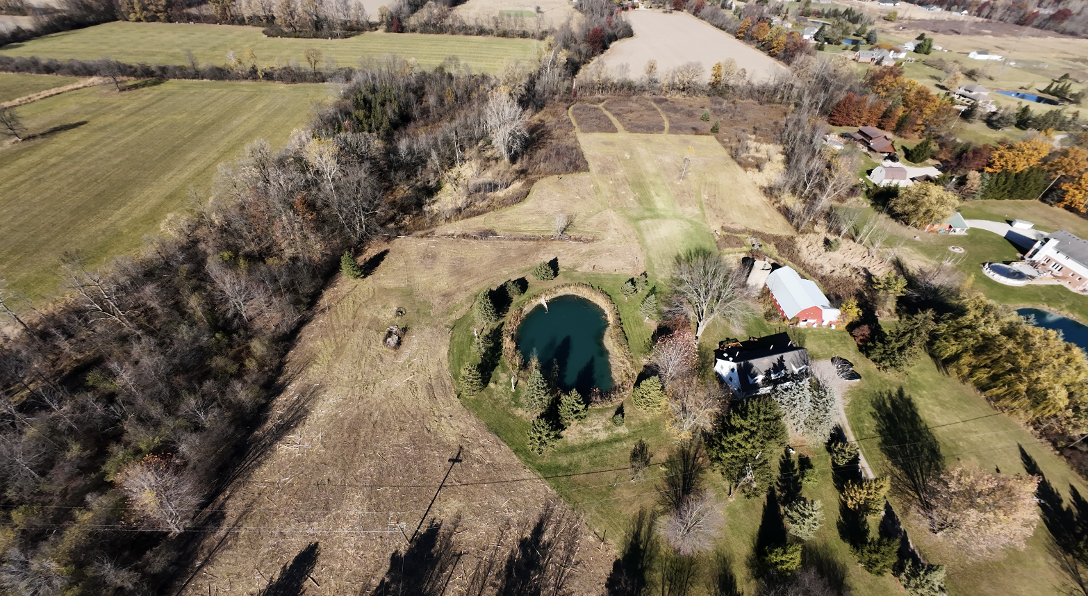 Land clearing and site preparation completed in Lapeer, Michigan.