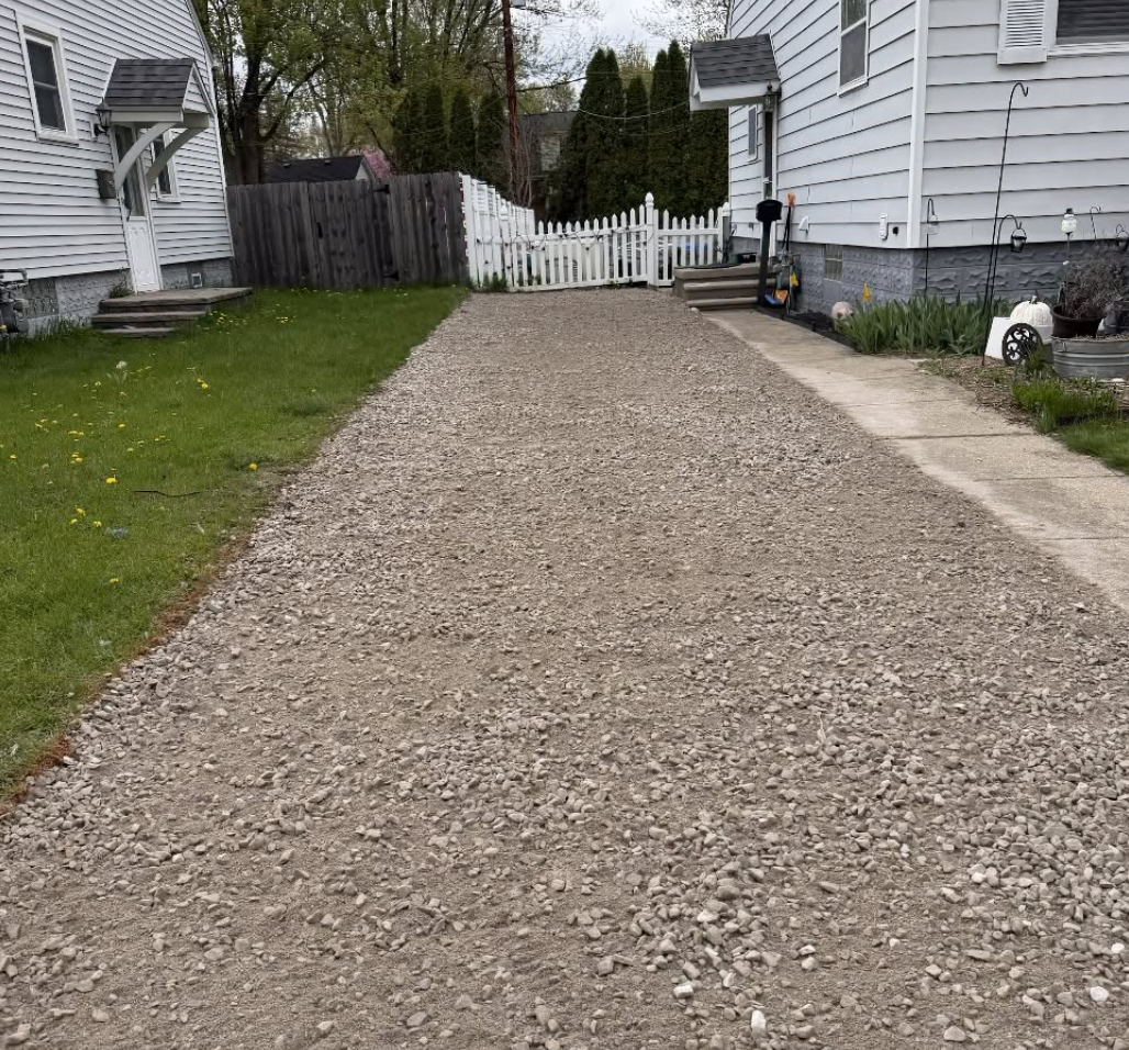 Drainage installation and excavation project completed in Shelby Township, MI, helping prevent standing water and erosion.