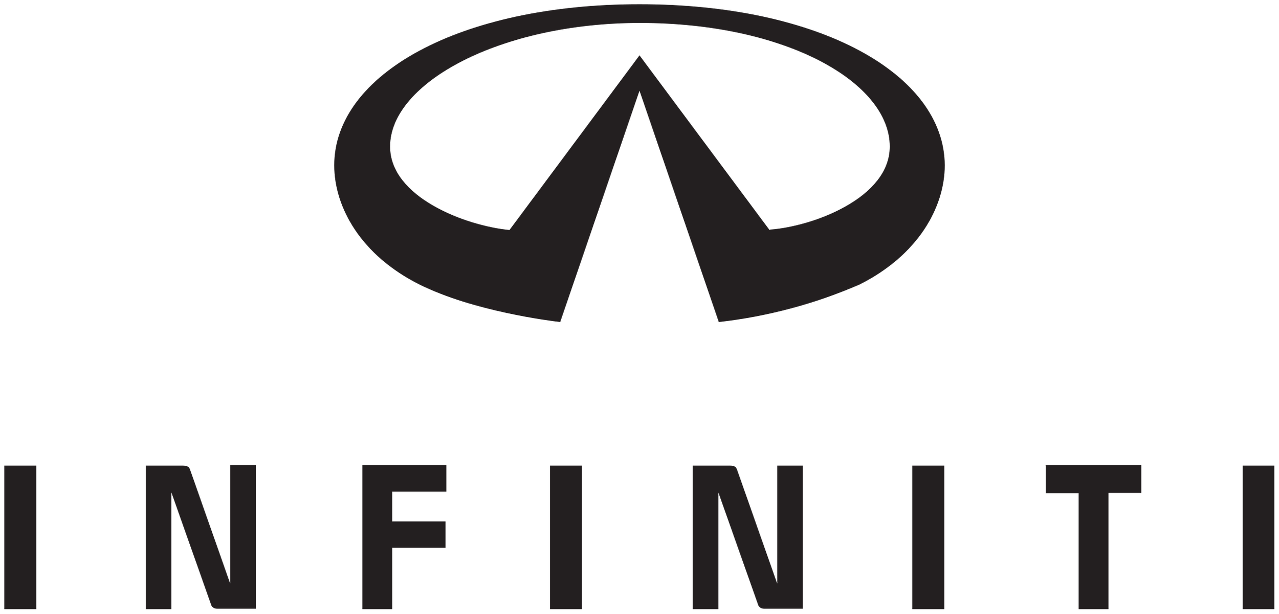 Logo of Infiniti with stylized 'INFINITI' text and a circular symbol above it.