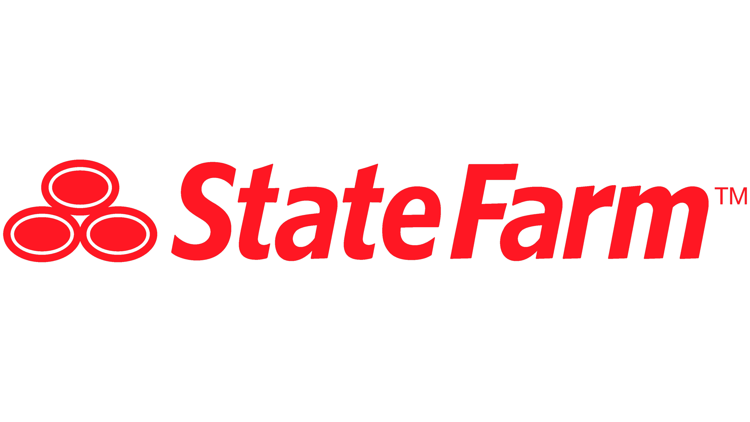 The logo of State Farm insurance company featuring three red overlapping ovals and the words "State Farm" in red text.